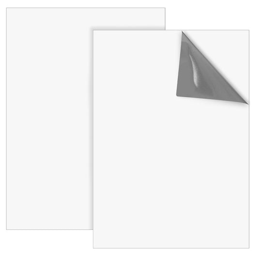 COMNICO 2 Pack Dry Erase Board Sticker Whiteboard Paper 11.7" × 8.3" Self Adhesive Dry Erase Marker White Board Stick On Wall for Kids Office Home Desk Refrigerator Door Classroom Reusable Blank Sheet