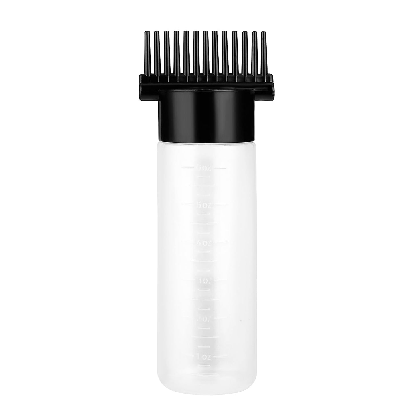 Root Comb Applicator Bottle, 6 Ounce Hair Oil Applicator Applicator Bottle for Hair Dye Bottle Applicator Brush with Graduated Scale, Profssional Brush Applicator Comb Dye and scalp treament essential