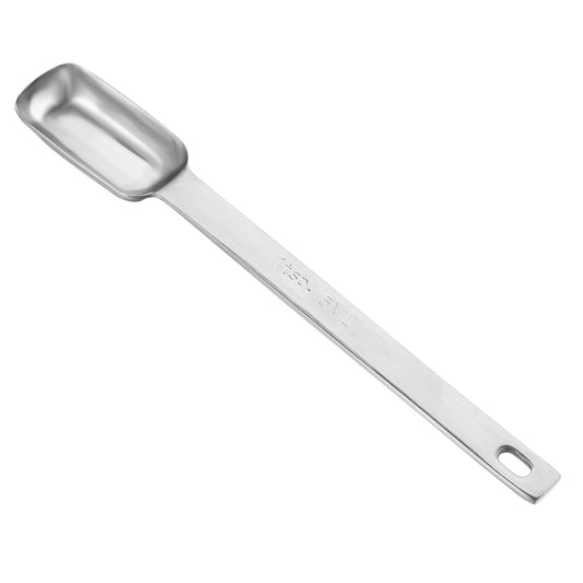 Sibba Teaspoon Long Handle Measuring Spoons Stainless Steel Metal Scoop Individual Spoons Measure Tools Portable Scales Scoop Tablespoon for Coffee Cooking Baking Sugar Liquid Dry Ingredients