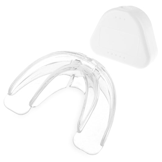 COMNICO 1 Piece Sports Mouth Guards Football with Case Youth Teeth Braces Clear Basketball Wrestling Boxing Taekwondo Lacrosse MMA Mouthguards Braces for Women Men