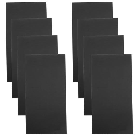 COMNICO 8PCS Self Adhesive Down Jacket Repair Patch, Rectangle Waterproof Tear-Resistant Nylon Fabric Stickers for Down Jacket Coat Clothing Tent Holes Fixing, Black