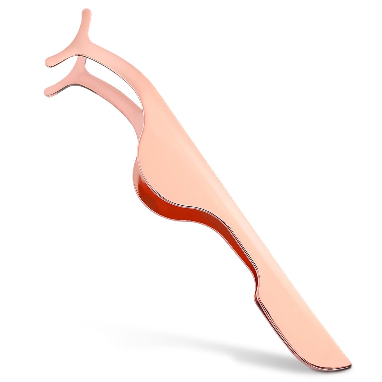 Sibba Stainless Steel False Eyelash Tweezers, Rose Gold, Included Components: Eyelash Curler, Eyelashes Glue