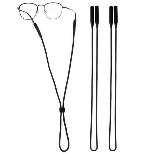 COMNICO Eye Glasses Holder Strap, 2 Pcs Eyeglass String Chain Lanyard Retainer Adjustable Rope Eyewear Keeper Strap Around Neck for Men Women Sunglasses Eyeglasses Reading Glasses
