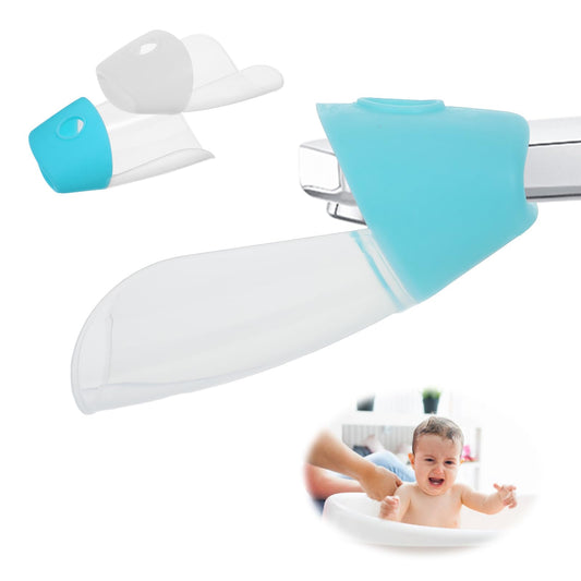 Wanmu 2Pcs Faucet Extender, Baby Bath Helper, Silicone Sink Extender for Bathroom Kitchen, Tub Faucet Extender for Kids Baby Children Hand Washing