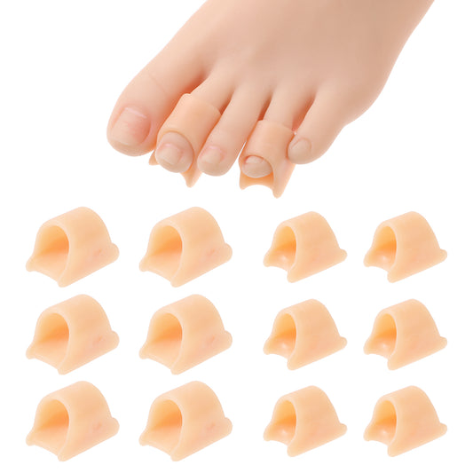 Sibba Hammer Toe Straightener Corrector 6Pcs Toe Splint Gel Toe Corrector Hammertoe Corrector Foot Supports Toe Cushion Pad for Women Men Curled Crooked Toes Claw (2 Sizes M/S)