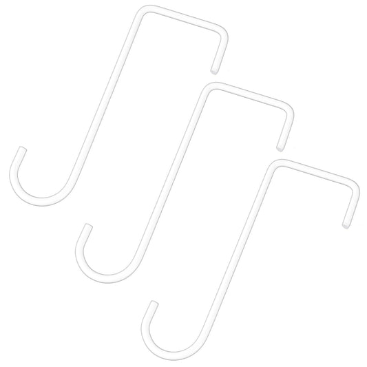 Sibba Fence Hooks Hanging Brackets 3 PCS 6 Inch Plants String Lights Decorations White Patio Hangers Plant Outdoor Pool Equipment Over The Hanger Accessories Planters Wood Fences Ladder Post