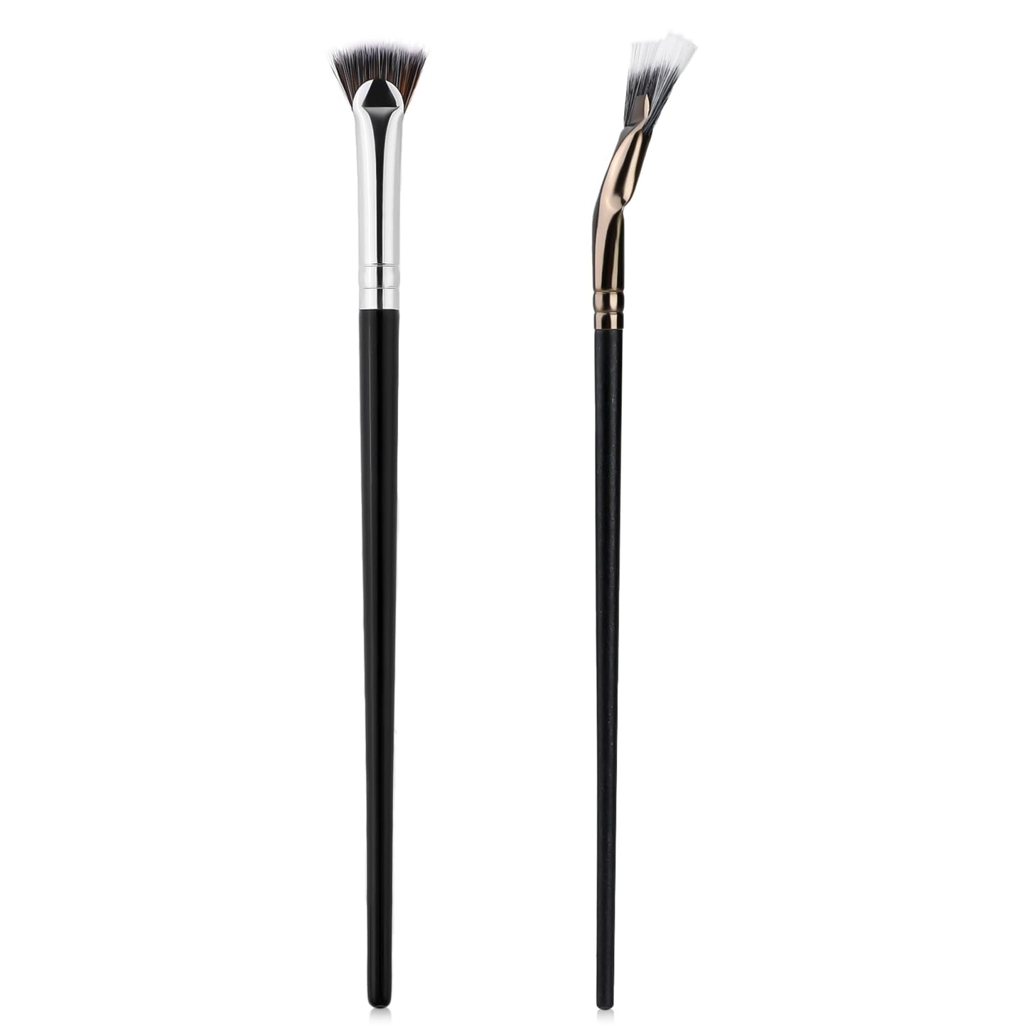 2Pcs Folding Angle Scalloped Lash Brush Multifunctional Fan Shaped Lashes Wand New Angled Eyelash Brush Separator Mascara Brushes Makeup Tool for Upper Lower Eyelash lifted Eye Shadow Eyebrow