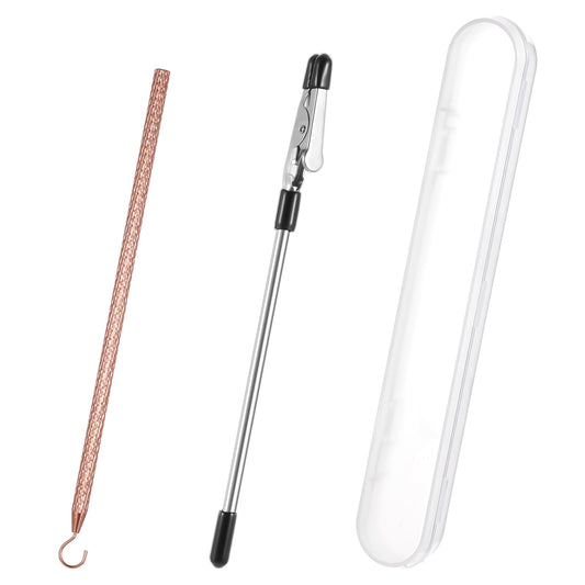 2 Pcs Bracelet Helper Tool Hook Bracelet Helper to Put on Yourself Aid Hook and Clips Women Long Clamp Fixed Hand Chain Aids Jewelry Fastening Tools for Jewelry Watch Handchain Wearing Release