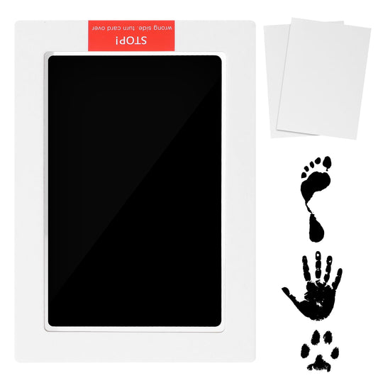 3Pcs Baby Handprint Footprint Kit Safe Clean Touch Inkless Pads Dog Pet Paw Imprint Cards Infant Hand Foot Print Stamp for Newborn Registry Growth Record Anniversary Family Keepsake