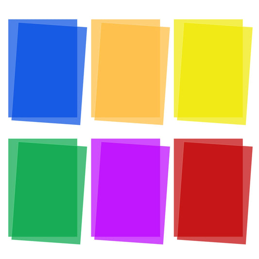 COMNICO Colored Overlays Dyslexia Reading Strips, 12Pcs Dyslexia Reading Sheets Dyslexia Tools Colored Transparency Sheets for Kids Dyslexia Irlens ADHD and Visual Stress