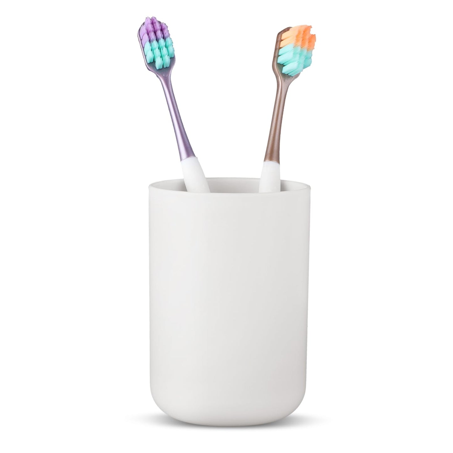 COMNICO TOOTHBRUSH Holder, Unbreakable Plastic Cup, Portable Mouthwash Cup for Drinking Rinsing, Travel, 300ml, White
