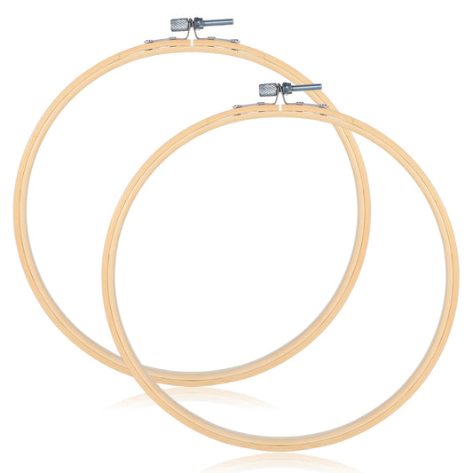 2 Pack 7.87 Inch Wood Embroidery Hoop 20CM Cross Stitch Hoops Ring Wooden Hand Embroidery Frames Cross Stitch Tools for Art Craft Sewing Home Ornaments DIY Decoration