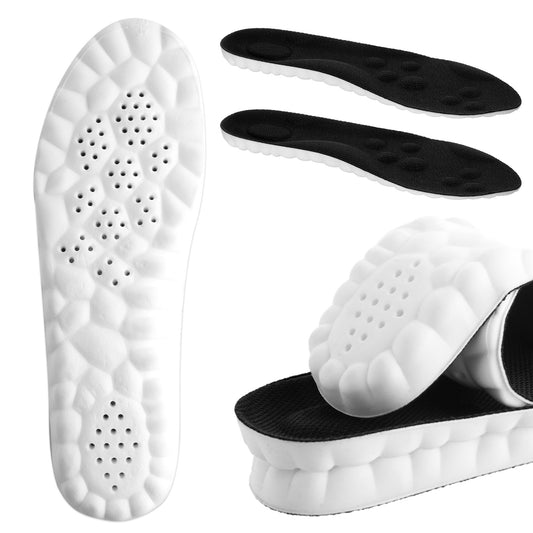 Sibba 4D Cloud Insoles for Men Women Soft Memory Foam Cushion Insoles Breathable Massage Shoe Inserts with Arch Support Trim to Fit All Shoe Types(Women 3-7)