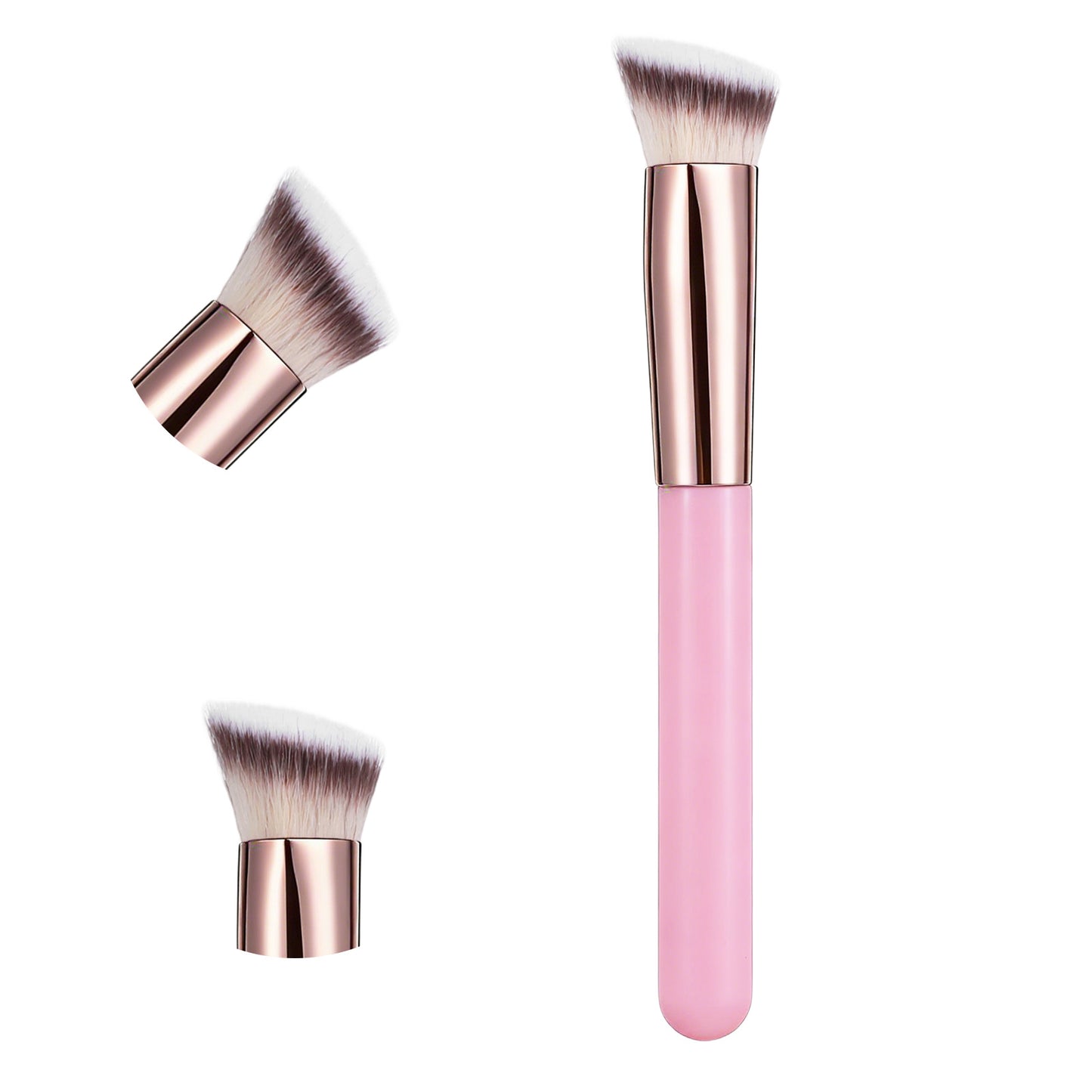 Angled Concealer Brush Precision Eye Face Makeup Brush Nose Contour Brightening Brushes Small Triangle Under Eye Foundation Brushes for Women Liquid Cream Makeup Tools Daily Party