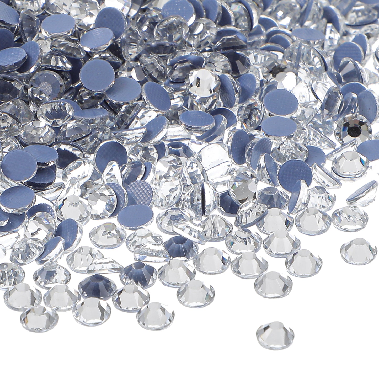 COMNICO Hotfix Rhinestones, 1440Pcs Flatback Crystal Rhinestones Round Gems for Crafts Clothes DIY Decoration Nail Art and Craft Glue Fix 4.6-4.8mm