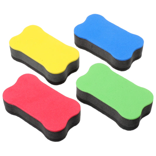 4Pcs Whiteboard Dry Erase Erasers Chalkboard Wiper Teacher Supplies Magnetic Cleaning Pads White Board Cleaning Tools for Dry Erase Markers (2.75 ×1.57 ×0.79 inches/7 × 4 × 2 cm)