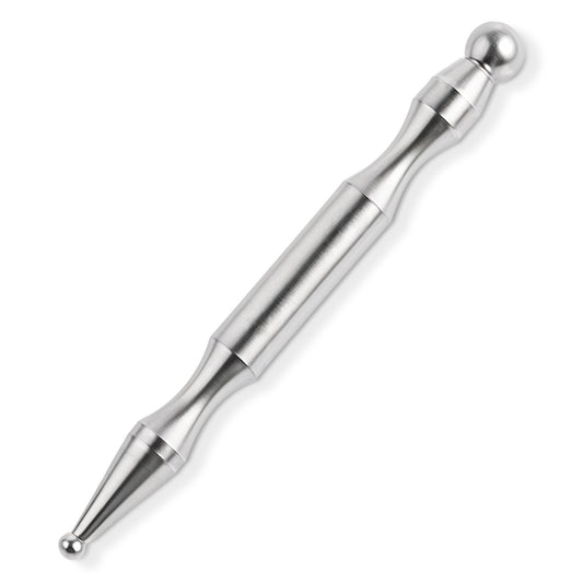 COMNICO Acupuncture Pen, Stainless Steel Manual Acupuncture Pen Facial Reflexology Tools Deep Tissue Massage Tool Trigger Point Massager