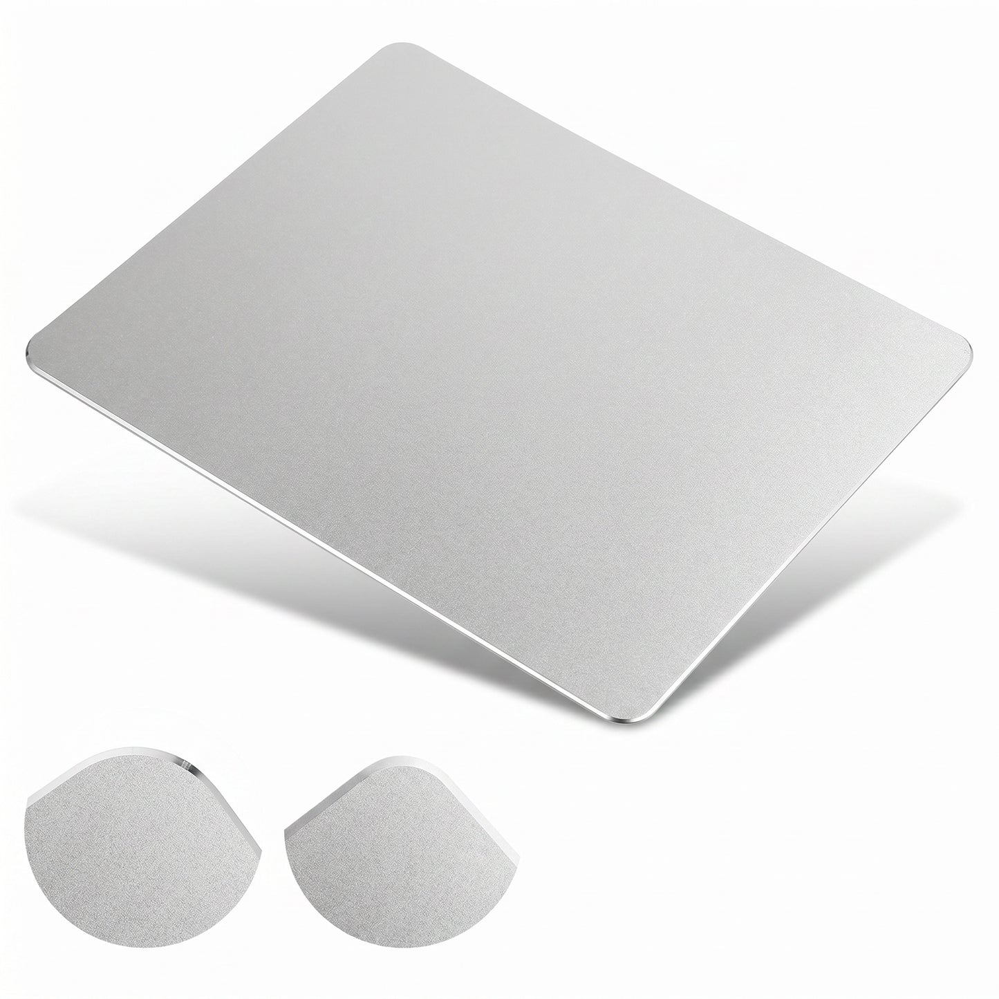 Hard Metal Mouse Pad for Desk, Aluminum Solid Mouse Pad with Stable Rubber Base, Firm Mousepad Gaming Mousepad No Smell Waterproof Fast and Accurate Mouses Control for Travel and Home Office