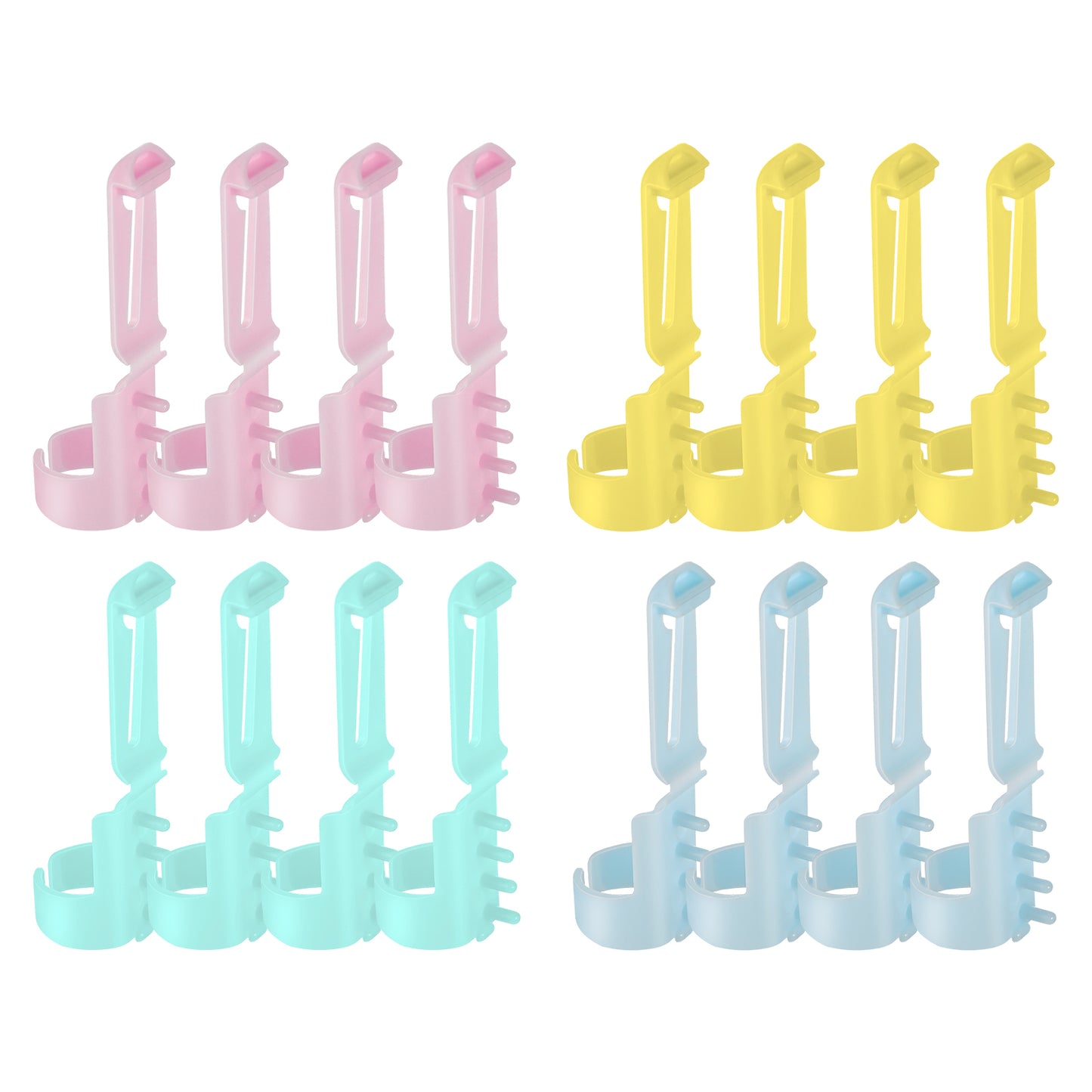 16pcs Yarn Guide Finger Holder Knitting Thimble Tool Plastic Yarn Guide Separated Tools Crochet Ring Crochet Finger Yarns Holder Crochets Tension Ring for Crocheting Knitting Crafts Accessories