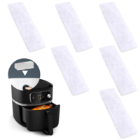 COMNICO Air Fryer Replacement Filters, 6Pcs Charcoal and Oil Air Fryer Accessories for 6QT Instant Vortex Plus Air Fryer Odor Erase Oil Residue and Keep pan Health and Clean