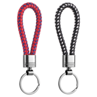 YUXIANLB FNANJWQ 2Pcs Key Rings, Leather Handmade Keyring Straps Personalised Car Keys Ring Clips Key Fobs Holder Bags Wallets Home Office Women & Men