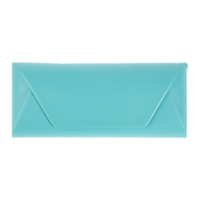 COMNICO Hard Shell Eyeglasses Case,1 Pcs Portable Sunglass Case Lightweight PU Leather Eyeglass Case Cyan Pocket Size Slim Reading Glasses Case Travel Eyeglass for Women Men
