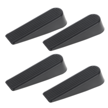 Dimeho 4 Pcs Door Stoppers Large Sturdy Bottom of Door Stop Stackable On Floor Rubber Doorstops Heavy Duty Gate Holder for Concrete Wooden Carpet Tile Floor