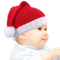 Sibba Santa Hat Christmas Hat Costume Cover Red Furry Cap Supplies Knitted Heads Bonnet Warm Cozy Plush Thickened Brim Xmas Hat Decorations Party Cap Funny Beanies Winter Adult Festival