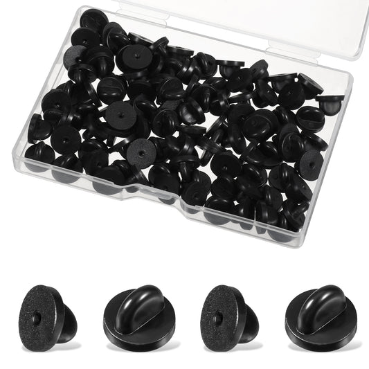 200pcs PVC Rubber Pin Backs Rubber Lapel Pin Back Butterfly Clutch Backings Holder Replacement Lapelpin Badge Backs Holder Keepers Clasp Lapel Enamel Pins Safety Back for Brooch Tie Hat Badge Insignia