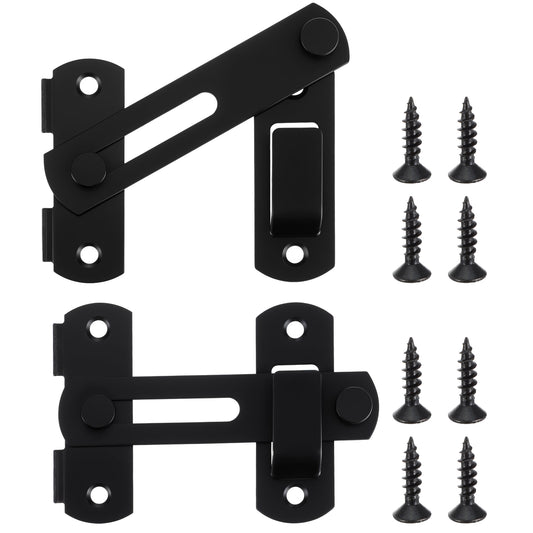 2 Pcs Barn Door Lock, Flip Sliding Latch Lock tainless Steel Gate Bolt Latch with Screws, Flip Door Lock Bolts for Gates Garden Bathroom Garage Closet Window Sliding Door