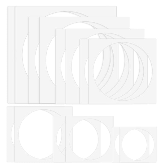 14 Pcs Circle Stencil for Painting 7 Different Sizes Spraying Template on Wall Wood Fabric Plastic Paper for Arts Projects Home Decoration Gift Painting Enlightenment
