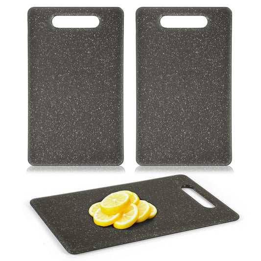 Wanmu 2Pcs Small Cutting Boards for Kitchen, 10" x 6" Plastic Cutting Board Set, Mini Bar Cutting Mat, Dishwasher Safe Cutting Boards for Camping Food Fruits Prep Vegetables Easy Grip