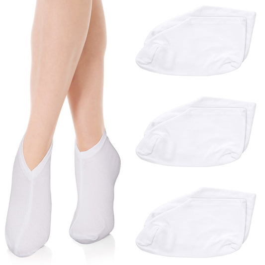 3 Pairs Moisturizing Socks Overnight Cotton Lotion Foot Cover Mask Moisture Enhancing Socks Absorbing Spa Feet Sleeve for Dry Care Cosmetic Women Men Beauty Pedicure