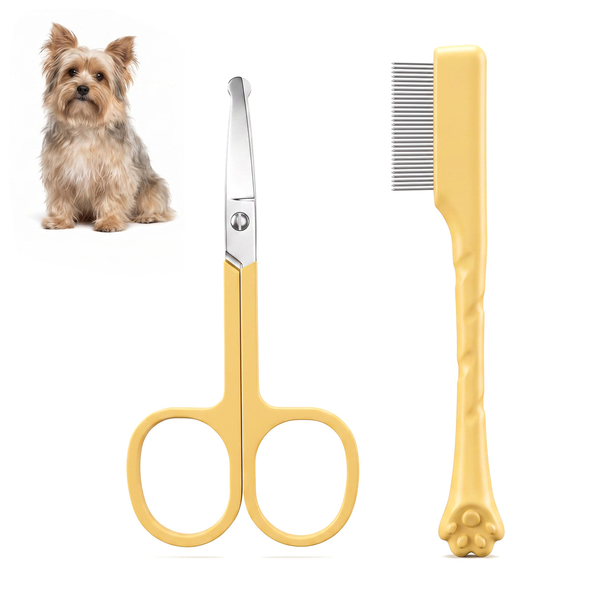 2 Pack Dog Tear Stain Remover Comb Stainless Steel Dog Eye Comb