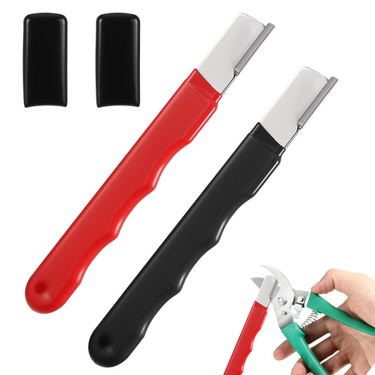 Dimeho 2 Pcs Garden Tool Sharpener Garden Knife Whetstone Mini Versatile Blade Sharpening Stone for Hedge Shears Scissors Gardening Pruner Kitchen Knives Loppers