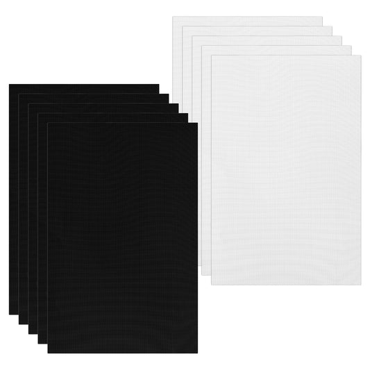 10pcs 0.5mm Fursuit Eyes Mesh Waterproof Printable PVC Eye Mesh Sheet PVC Plastic Net Blank Handicrafts Making Canvas Sheets for Furry Cosplay Props Fursuits Craft Making Sculpting Home Decor