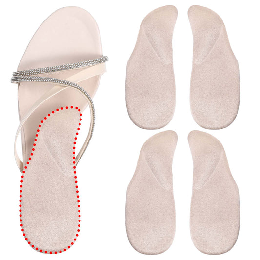 COMNICO Gel Arch Support Pads 2 Pair Arch Support Shoe Inserts, Reusable Arch Inserts for Foot Pain Relief Arch Support Shoe Inserts for Flat Feet Plantar Fasciitis One Size for Women & Men