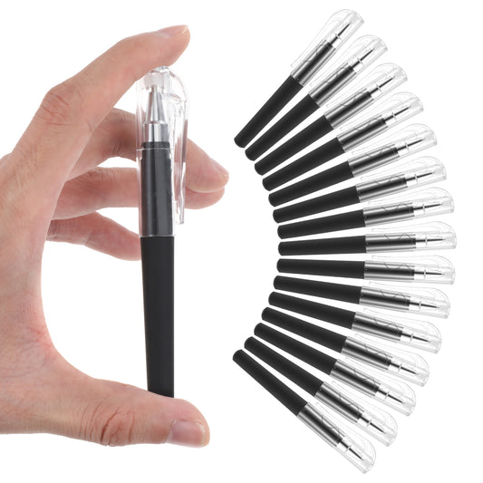 Wanmu 15 Pcs Mini Gel Pens, 3.15 Inch Black Small Ink Pocket Pen, Short Smooth Writing Pens Bulk Quick Dry, Office School Supplies for Journaling Purse Notebook Notepad
