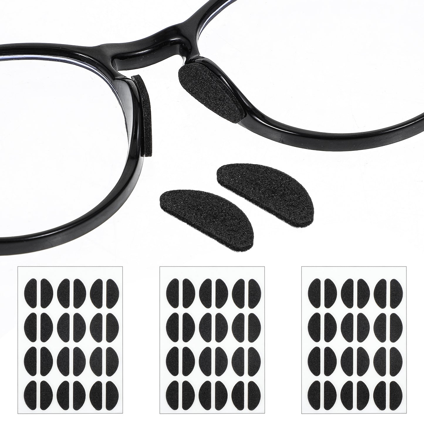 Wanmu 36 Pairs Eyeglasses Nose Pads Anti-Slip Foam Glasses Support Nose Pads for Comfort Self-Adhesive Sponge Nose Pads for Sunglasses, Glasses, Children's Glasses