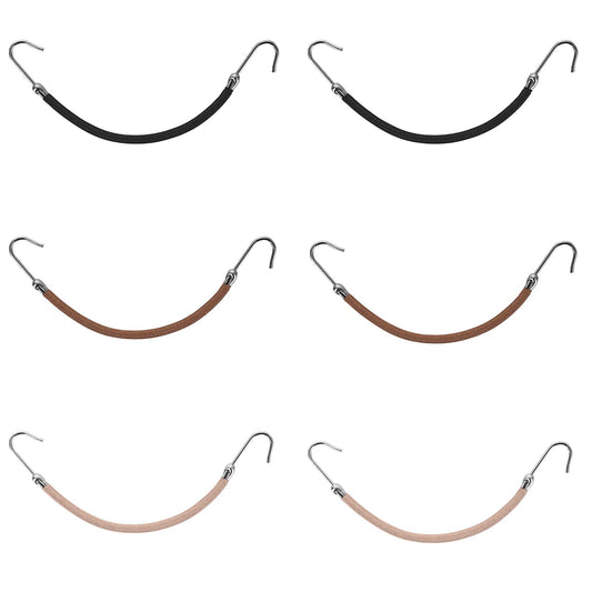 Sibba 6 Pieces Elastic Hook Hair Tie Hooks Hair Cord Bungee Hair Ties Styling Ponytail Holder for All Hair Types