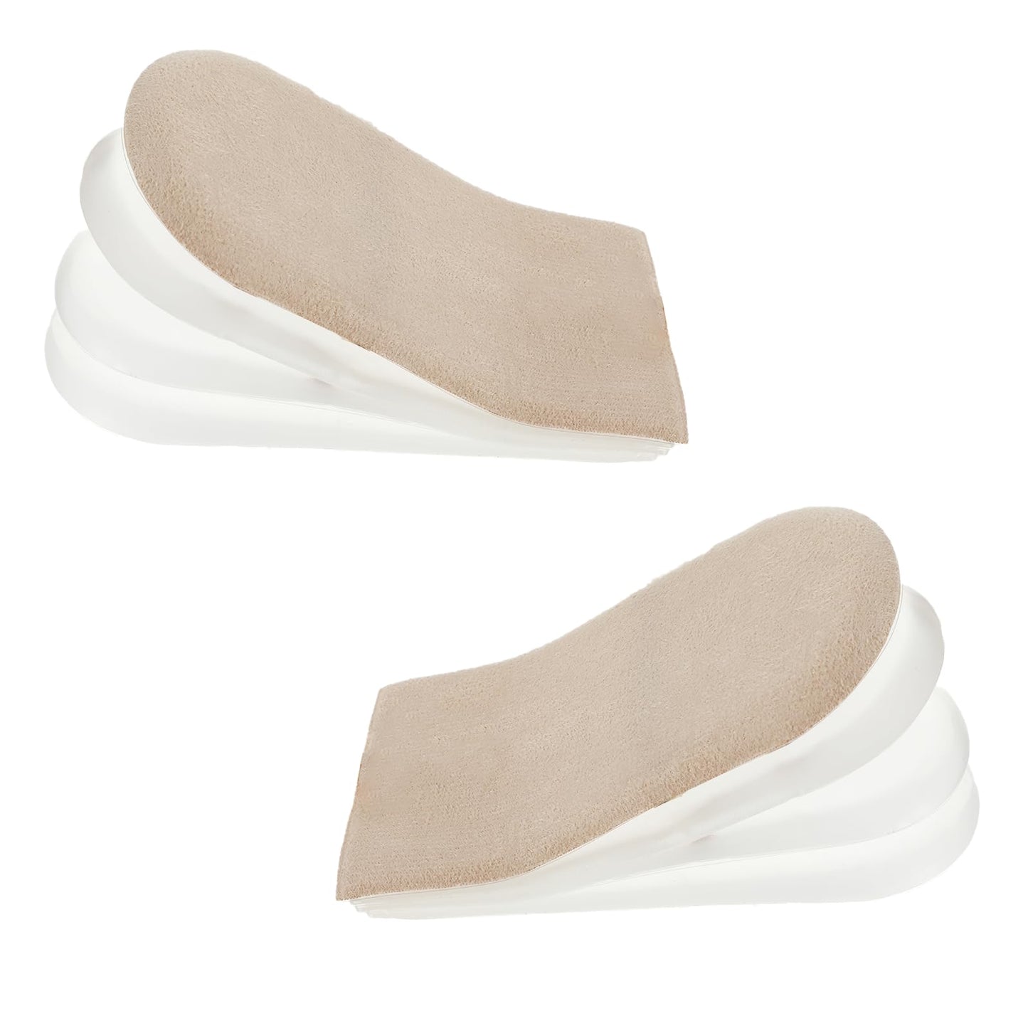 COMNICO Adjustable Orthopedic Heel Lift Inserts, 4-Layer Stackable Gel Height Increase Insoles Shoe Lifts for Women Men Uneven Leg Length Discrepancies Heel Spurs Sports Injuries Achilles Tendonitis