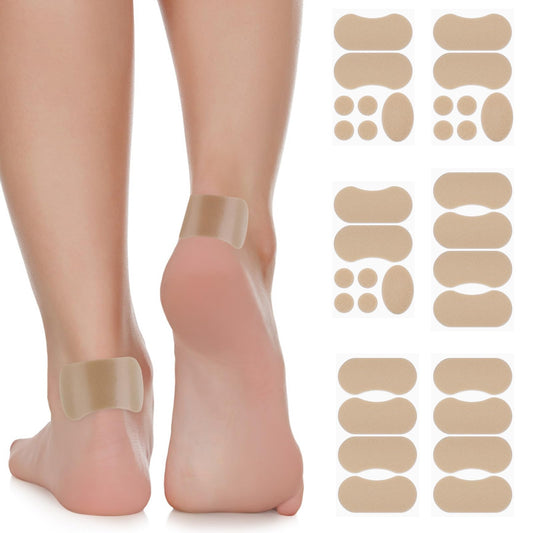 6 Sheets Moleskin for Blisters, Moleskin Adhesive Pad Foot Care Tape Anti-wear Heels Stickers Blister Prevention Pads for Shoes Toes Heel | Blister Prevention and Reduce Friction
