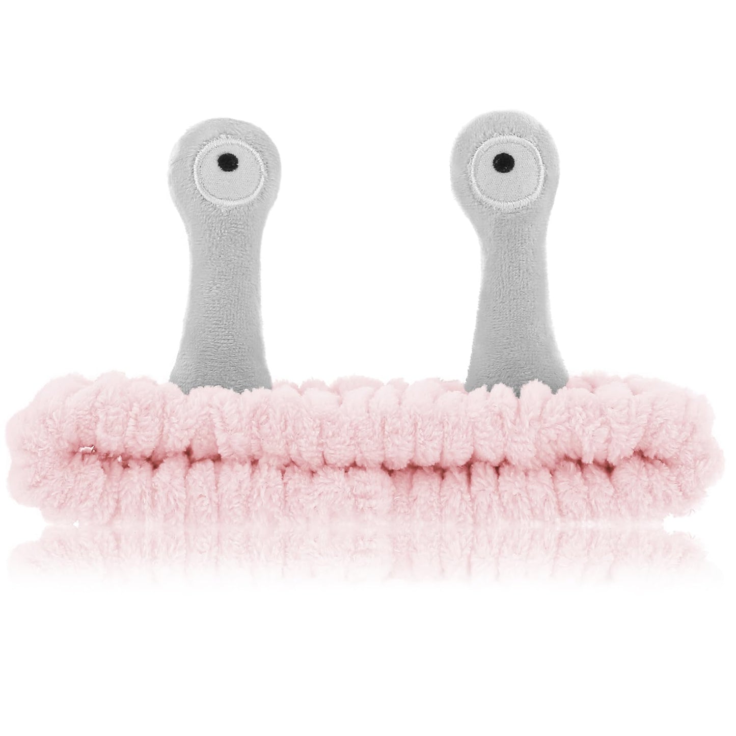Sibba Face Wash Headband Snail Headbands Spa Hair Bands Makeup Headbands Cute Cartoon Coral Fleece Elastic Headband Creative Hair Accessories for Washing Face Shower Sports Beauty Skincare (Pink)