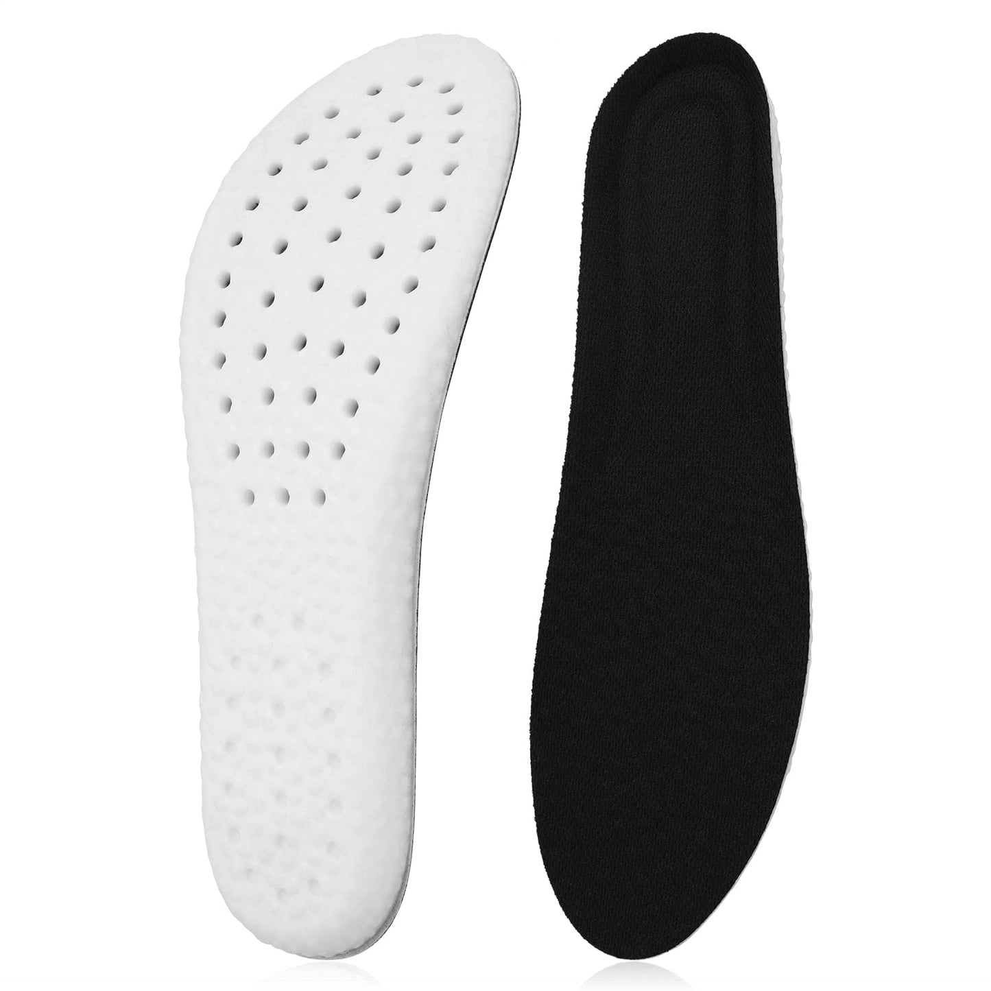 WLLHYF 1 Pair Memory Foam Shoe Insoles, Cropable Shock Absorption Inserts Arch Support Sports Insoles Comfortable Replacement Cropable Insoles for Men Women W: UK 3-6 I M: UK 5-7
