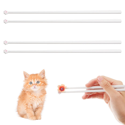 Wanmu 2 Pairs Cat Paw Chopsticks, Reusable Cat Paw Chopsticks, Cute Paw Prints Sticks for Party, Animal Lover, Kitchen, Restaurant, Home, Hotel, Funny Gift