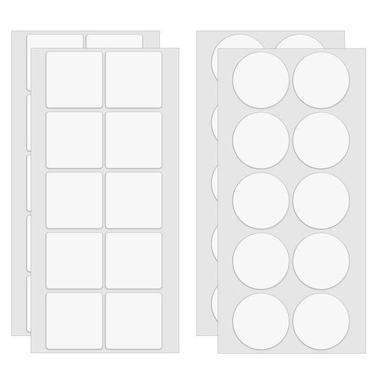 Dimeho 40 Pcs Double Sided Adhensive Dots, Strong Mounting Tape Sticky Dots & Strips, Removable Clear Waterproof Tablecloth Clips Sticky Tape for Poster Hanging Carpet Rug Couch Cushion Decoration