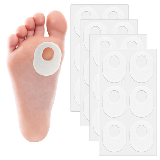 Corn Cushions, 24 Pcs Corn Plasters Corn Pads Soft Self Adhesive Callus Pads for Foot Toe Calluses Corns Blisters Callus Anti-Slip Reduce Foot and Heel Friction