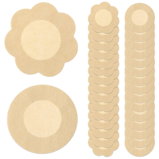 Sibba Nipple Pasties Covers 40 PCS Sticky Pack Bras Body Stickers Lift Pads Breast Petals Tape Nude Reusable Thin Pattern Pad Boob Pasty Skin Coverage Women
