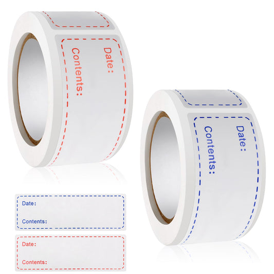 250Pcs Removable Freezer Labels Refrigerator Date Paper Labels Waterproof Oil Stickers Food Label to Write on Food Storage Sticker for Food Canning Containers Jar Kitchen Restaurant Home No Residue