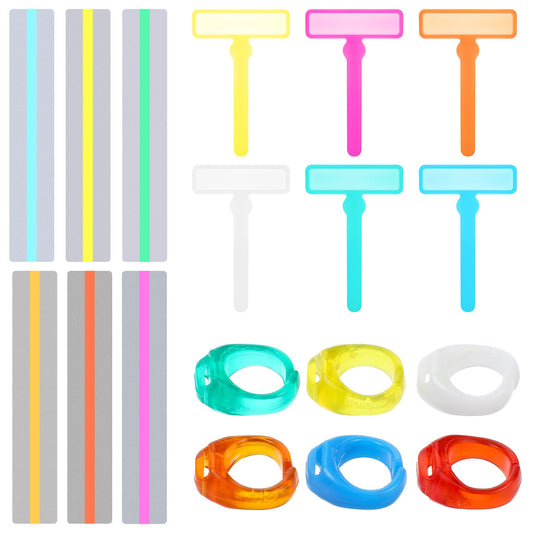 Wanmu Dyslexia Reading Tools for Kids, 18 Pcs Guided Reading Strips for Kids, Reading Tracker for Kids, ADHD Finger Focus Highlighter, Dyslexia Tools for Kids, Teacher Classroom Must Haves